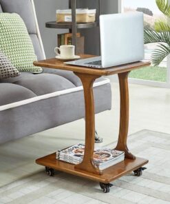 Alternative view of Modern Bedside Coffee Table | Wooden Bedside Tea Table | Bedside Laptop Table