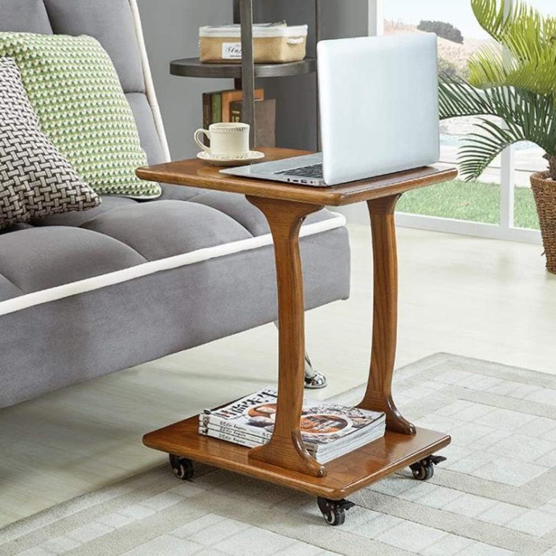 Alternative view of Modern Bedside Coffee Table | Wooden Bedside Tea Table | Bedside Laptop Table
