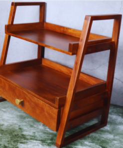 Wooden Versatile Kitchen Organizer Rack with Drawer - Image 10