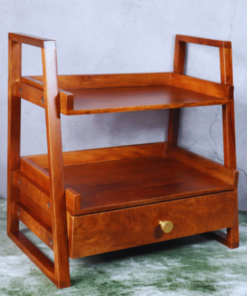 Wooden Versatile Kitchen Organizer Rack with Drawer - Image 6