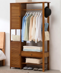 Alternative view of Wooden Bedroom Closets Storage Organizer | Wooden Clothes Stand
