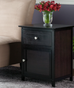 Wooden Bedside Table with Cabinet - Image 11