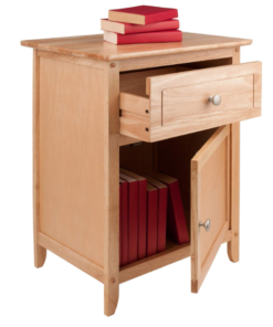 Wooden Bedside Table with Cabinet - Image 14