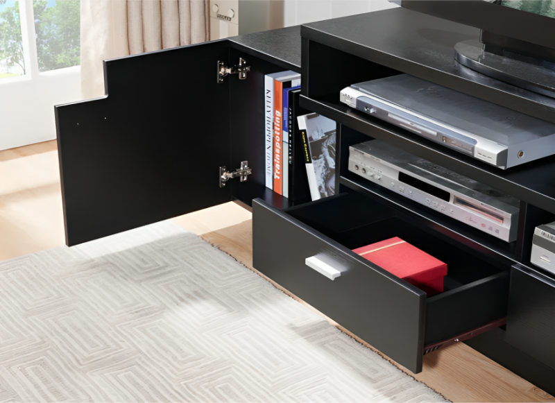 Elegant TV Stand with Cabinet | Wooden TV Stand - Image 4