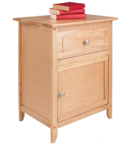 Wooden Bedside Table with Cabinet - Image 16