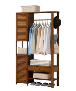 Wooden Bedroom Closets Storage Organizer | Wooden Clothes Stand - Image 3