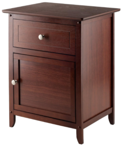Wooden Bedside Table with Cabinet - Image 3