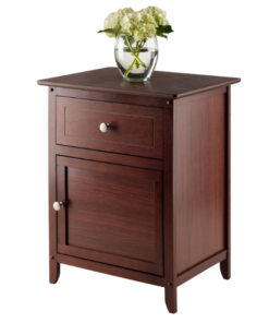 Wooden Bedside Table with Cabinet - Image 4
