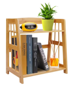 Wooden Desk Storage Organizer, Kitchen Spice Rack, Plant Stand Rack Bathroom Storage Tower, Display Shelf Multipurpose Bookshelf for Office