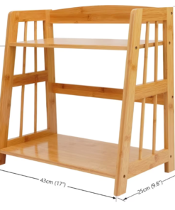 Wooden Desk Storage Organizer, Kitchen Spice Rack, Plant Stand Rack Bathroom Storage Tower, Display Shelf Multipurpose Bookshelf for Office - Image 6