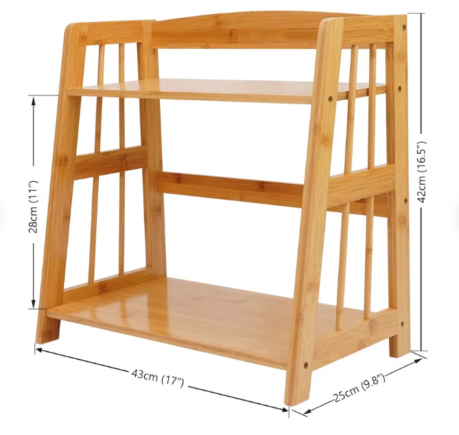 Wooden Desk Storage Organizer, Kitchen Spice Rack, Plant Stand Rack Bathroom Storage Tower, Display Shelf Multipurpose Bookshelf for Office - Image 6