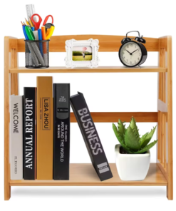 Wooden Desk Storage Organizer, Kitchen Spice Rack, Plant Stand Rack Bathroom Storage Tower, Display Shelf Multipurpose Bookshelf for Office - Image 5