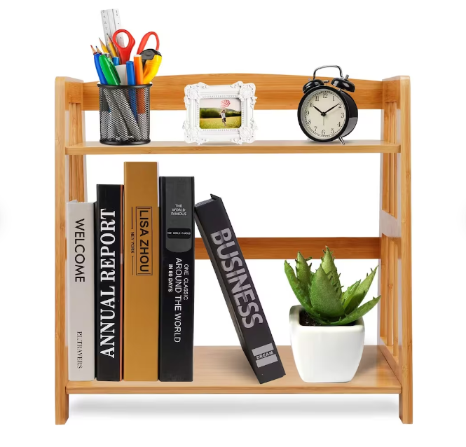 Wooden Desk Storage Organizer, Kitchen Spice Rack, Plant Stand Rack Bathroom Storage Tower, Display Shelf Multipurpose Bookshelf for Office - Image 5