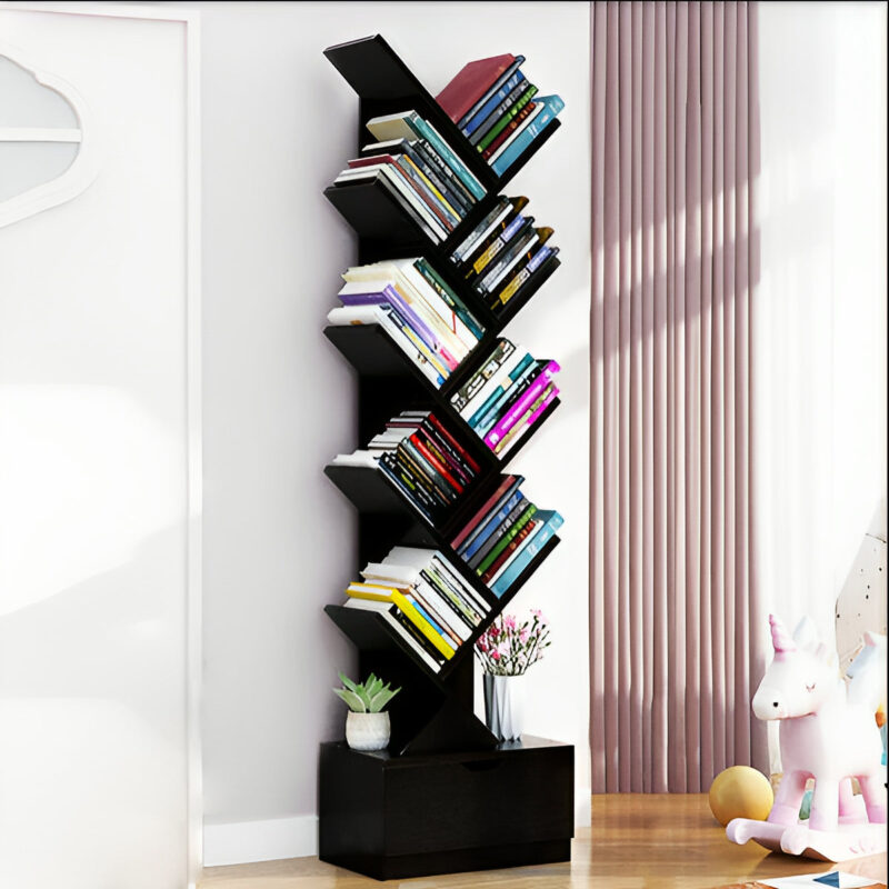 Alternative view of 9-Tier Tree Shape Book Shelf | Wooden Tree Shape Bookshelf for Office & Home