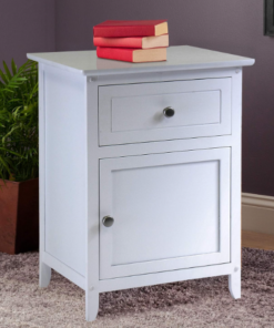 Wooden Bedside Table with Cabinet - Image 8