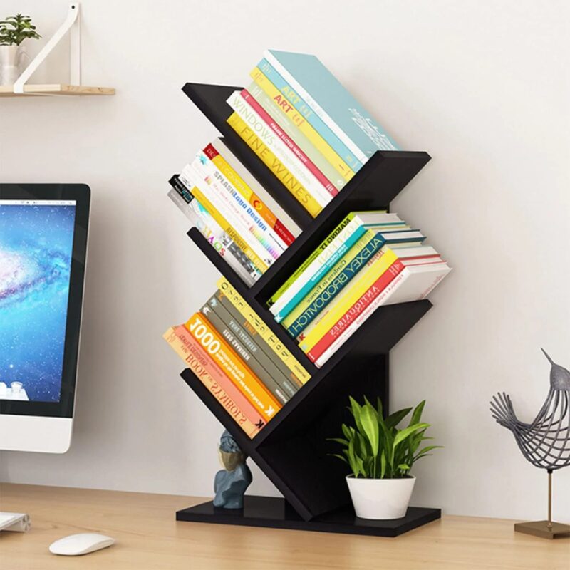 Wooden 5 Tier Tree Shaped Book Shelf