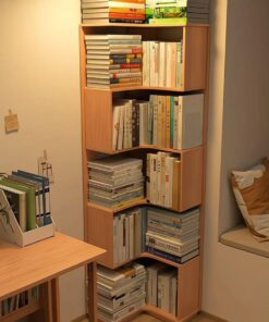 Wooden Stylish corner bookshelf