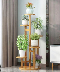 5 Tier Wooden Flower Plant Stand For Living Room, Office, Balcony - Image 3