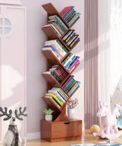 9-Tier Tree Shape Book Shelf | Wooden Tree Shape Bookshelf for Office & Home - Image 4