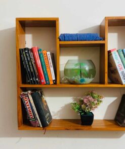 Modern wooden wall mount bookcase / Wall shelf - Image 3
