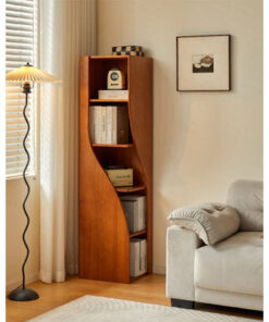 Alternative view of Wooden Bookcase Space Saving Storage Shelf for Living Room Study Office 5 Third Freestanding Bookcase Stackable Modern Library Tall Corner Bookcase