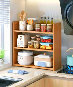 Stylish wooden kitchen shelf for your beautiful kitchen storage