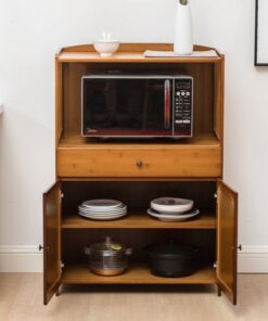 Alternative view of 2-Shelf Server with Microwave Organizer, Culinary Equipment Storage, Ground Design