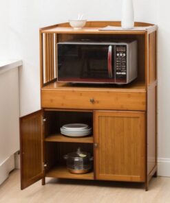 2-Shelf Server with Microwave Organizer, Culinary Equipment Storage, Ground Design