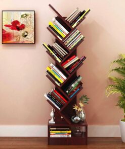 Alternative view of Wooden Tree Shape 9 Tier Bookshelf For Office & Home