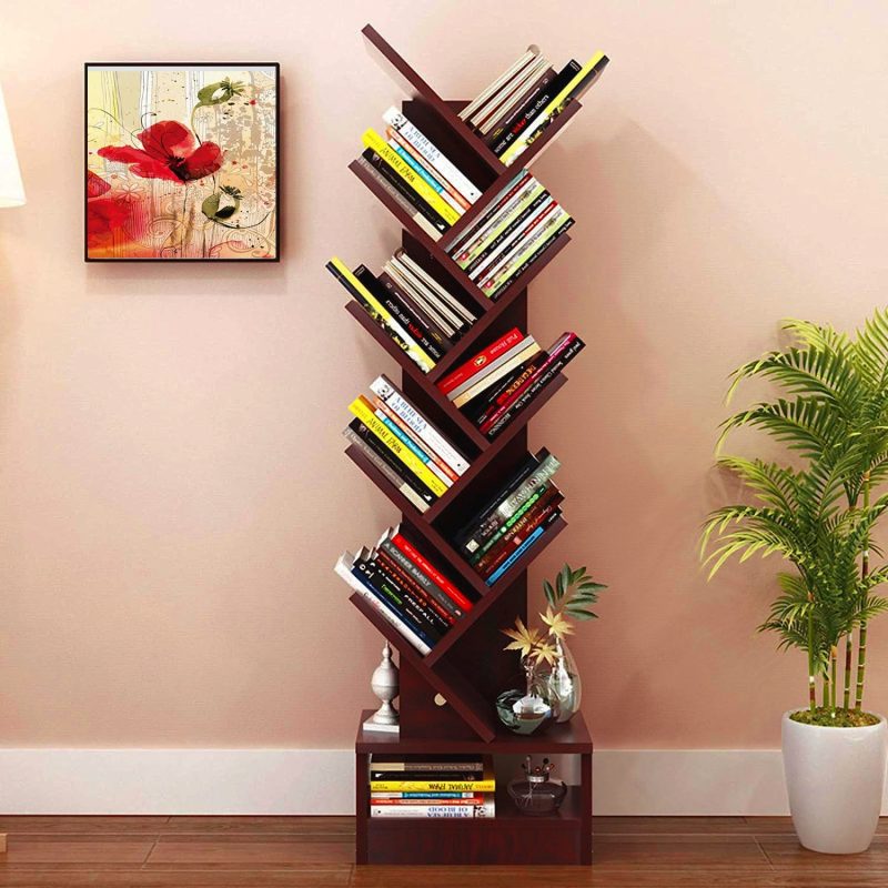 Alternative view of Wooden Tree Shape 9 Tier Bookshelf For Office & Home